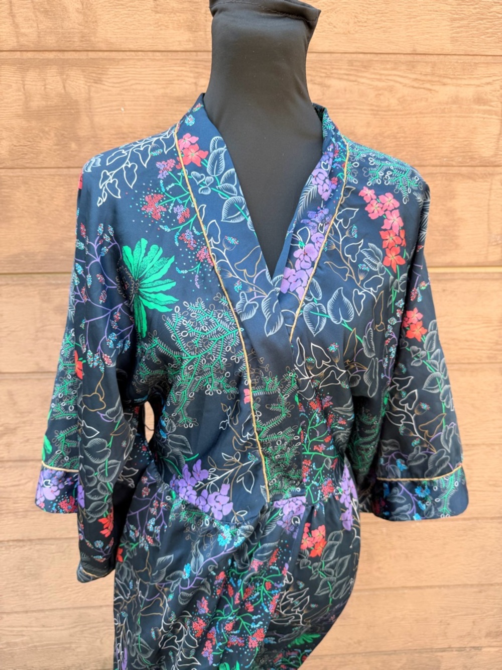 Vintage Christian Dior floral Kimono robe